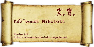 Kövesdi Nikolett névjegykártya